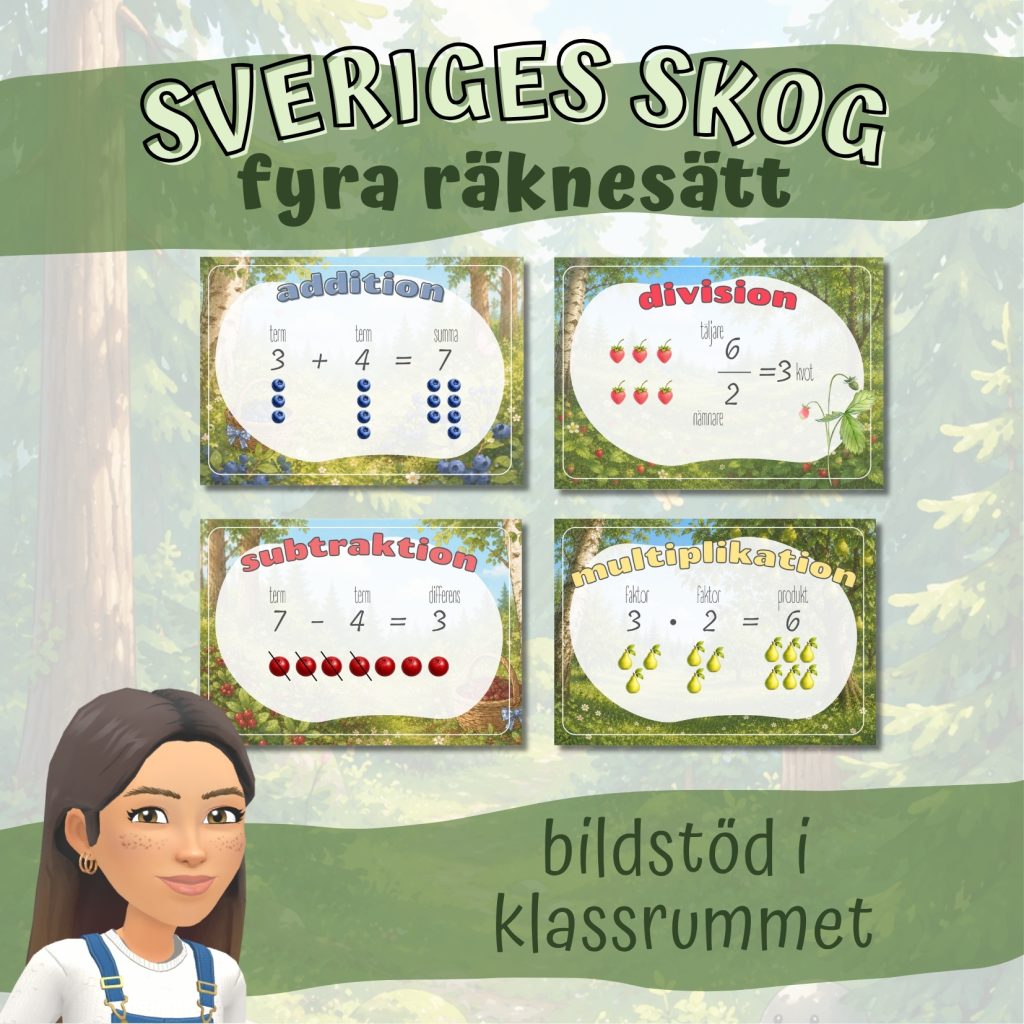Sveriges skog_ Bildstöd de fyra räknesätten