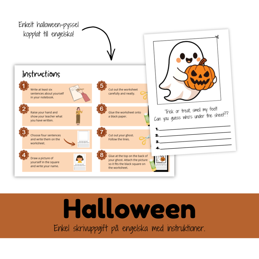 Halloween Craft & Writing: ”Guess Who’s Under the Sheet!”