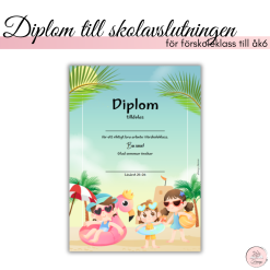 Diplom till skolavslutning