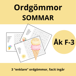 Ordgömmor: Sommar (enkel variant)