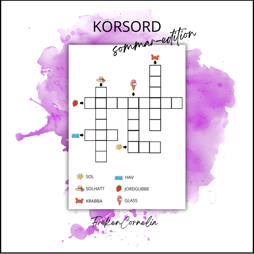 Korsord – sommar