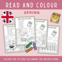Read and colour, spring