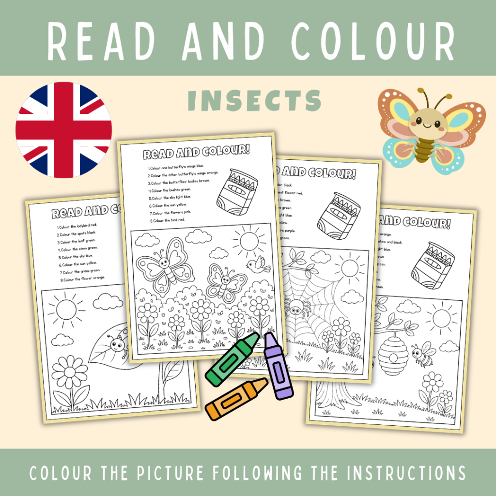 Read and Color, Insects & Butterflies