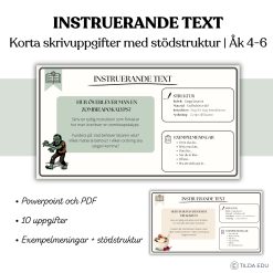 Instruerande text – 10 korta skrivuppgifter med stödstruktur | Åk 4–6