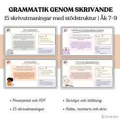 Grammatik genom skrivande – 15 skrivutmaningar med stödstruktur | Åk 7–9
