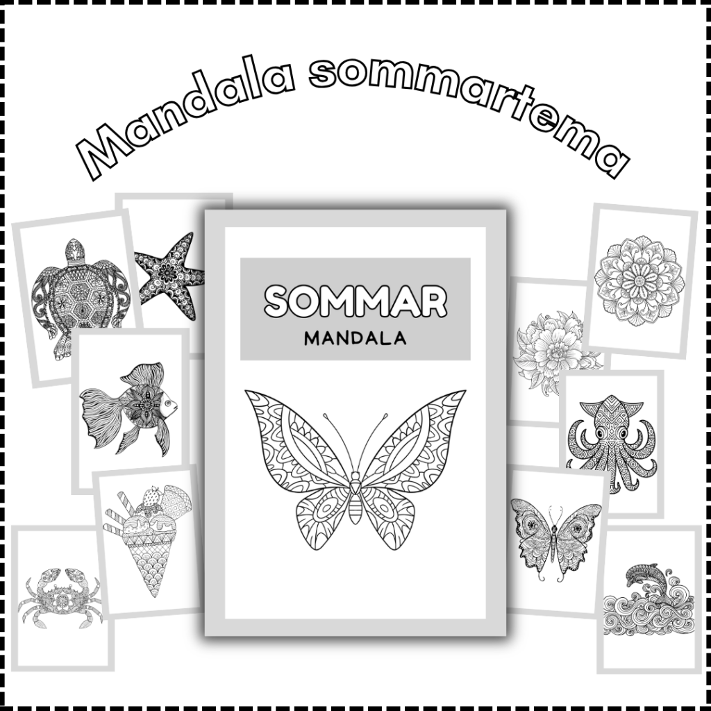 Sommar mandala målarhäfte