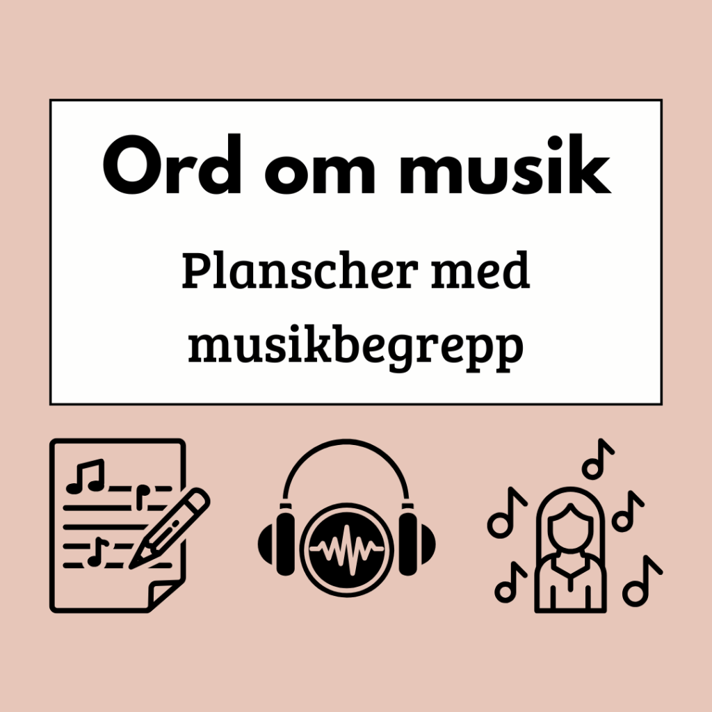 Ord om musik – planscher med musikbegrepp