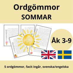 Ordgömmor: Sommar (engelska och svenska)