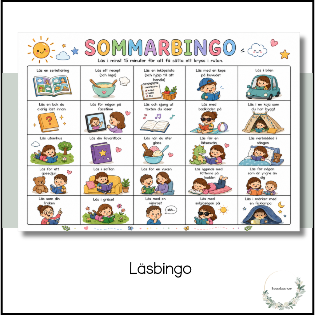 Läsbingo – sommar