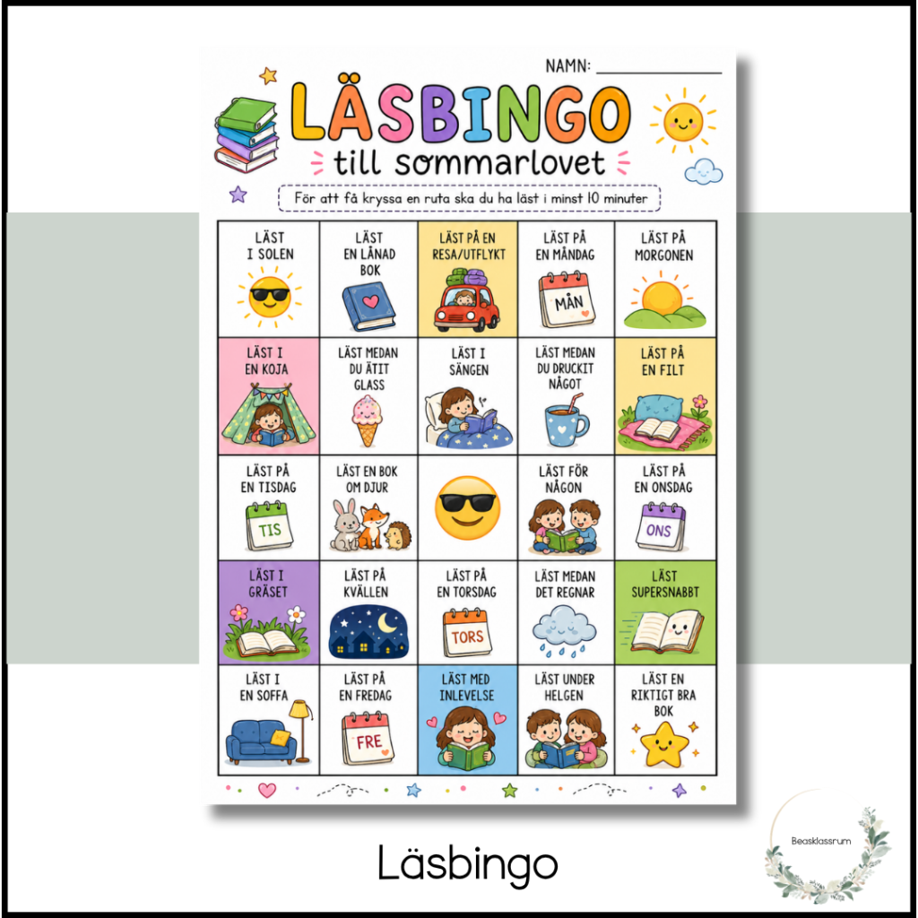 Läsbingo – sommar