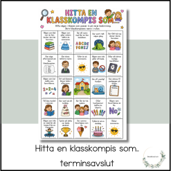 Hitta en klasskompis som... terminsavslut