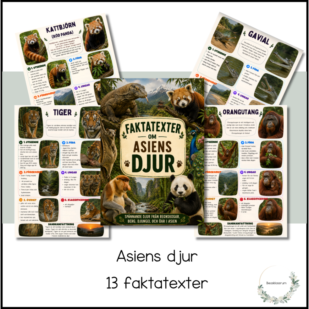 Faktatexter – Asiens djur