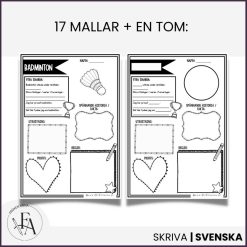 Om sport - 17 kreativa skrivblad