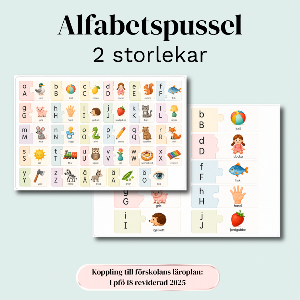 Alfabetspussel – 2 storlekar