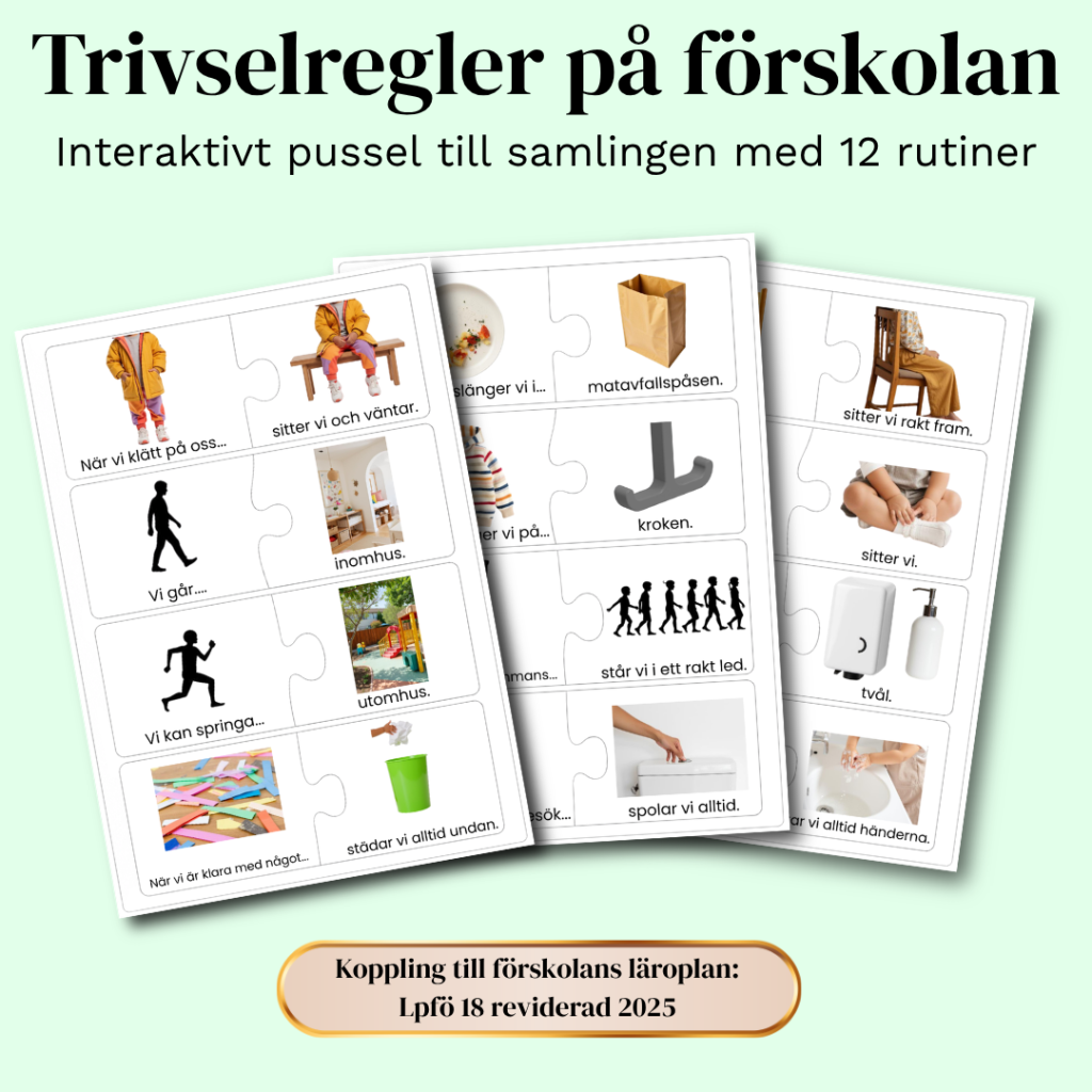 Trivselregler på förskolan: Interaktivt material