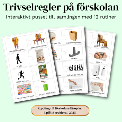 Trivselregler på förskolan: Interaktivt material