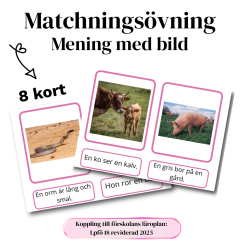 Matchningsövning: Mening med bild