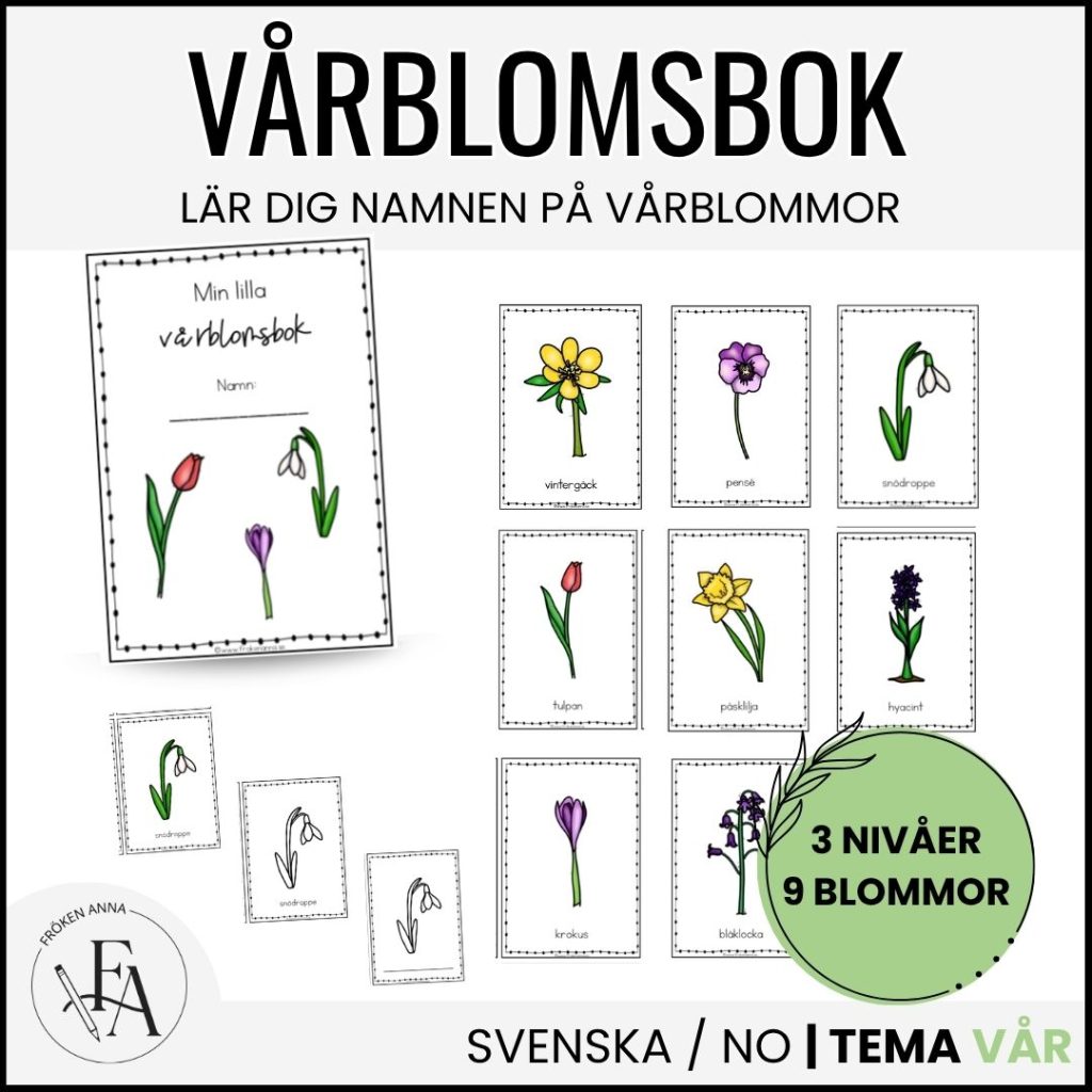 Min lilla vårblomsbok – Lär dig vårblommornas namn