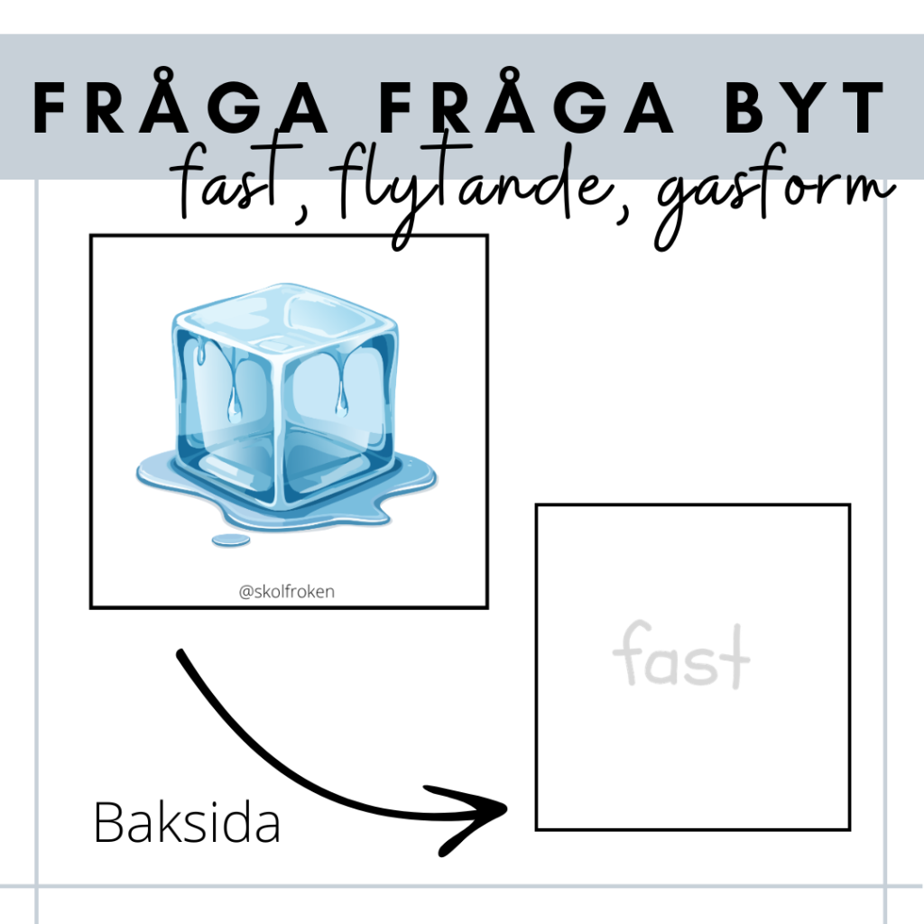 Fråga, fråga, byt – fast/flytande/gasform