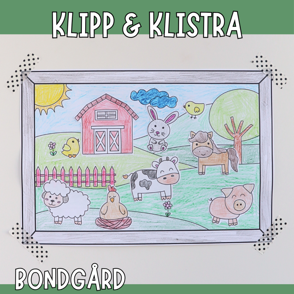 Bondgårdstavla – Klipp, färglägg och skapa