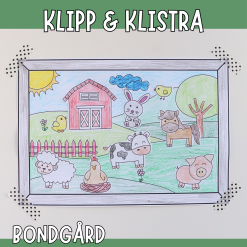 Bondgårdstavla - Klipp, färglägg och skapa