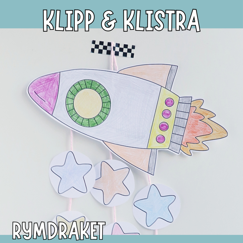 Rymdpyssel – Skapa en rymdraket med hängande stjärnor