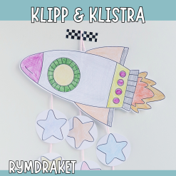 Rymdpyssel - Skapa en rymdraket med hängande stjärnor