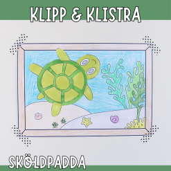 Sköldpaddstavla - Klipp, färglägg och skapa