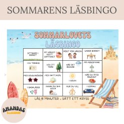 Sommarlovets läsbingo – läsutmaning för FK–åk 2 ☀️📚