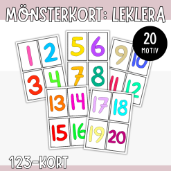 123-kort till leklera eller trolldeg