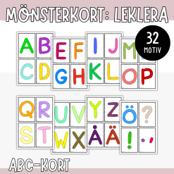 ABC-kort till leklera eller trolldeg