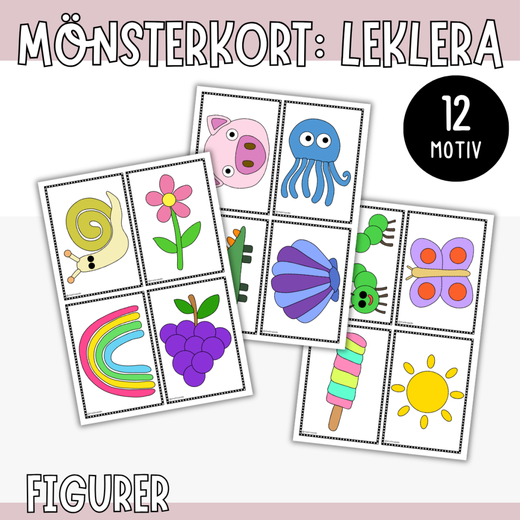 Kort med figurer – Leklera eller trolldeg