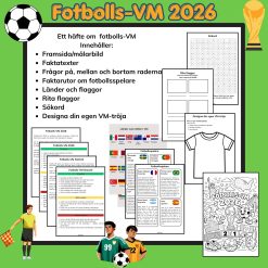 Fotbolls‑VM 2026 – Arbetsblad och fakta för åk 4–6