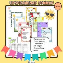 Tipspromenad – Sommarfrågor för åk 1-6 (10 frågor + facit)