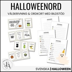 Halloweenord (Ordkunskap, välskrivning, memory)