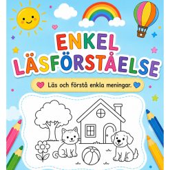 6 sidor Enkel läsförståelse. Läs och måla.