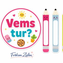 Vems tur? – Namnpennor till klassrummet ✏️🌈