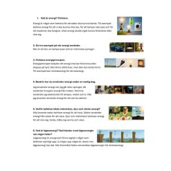 Energi & Elektricitet – Instuderingsfrågor med bildstöd (NO åk 5 & Teknik åk 4–6)