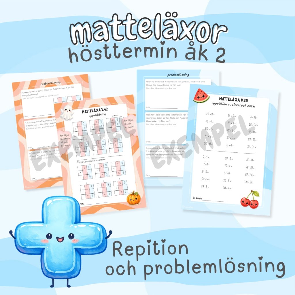 Matteläxor höstterminen åk 2