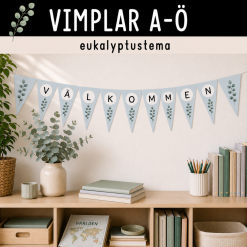 Vimplar A-Ö med eukalyptustema