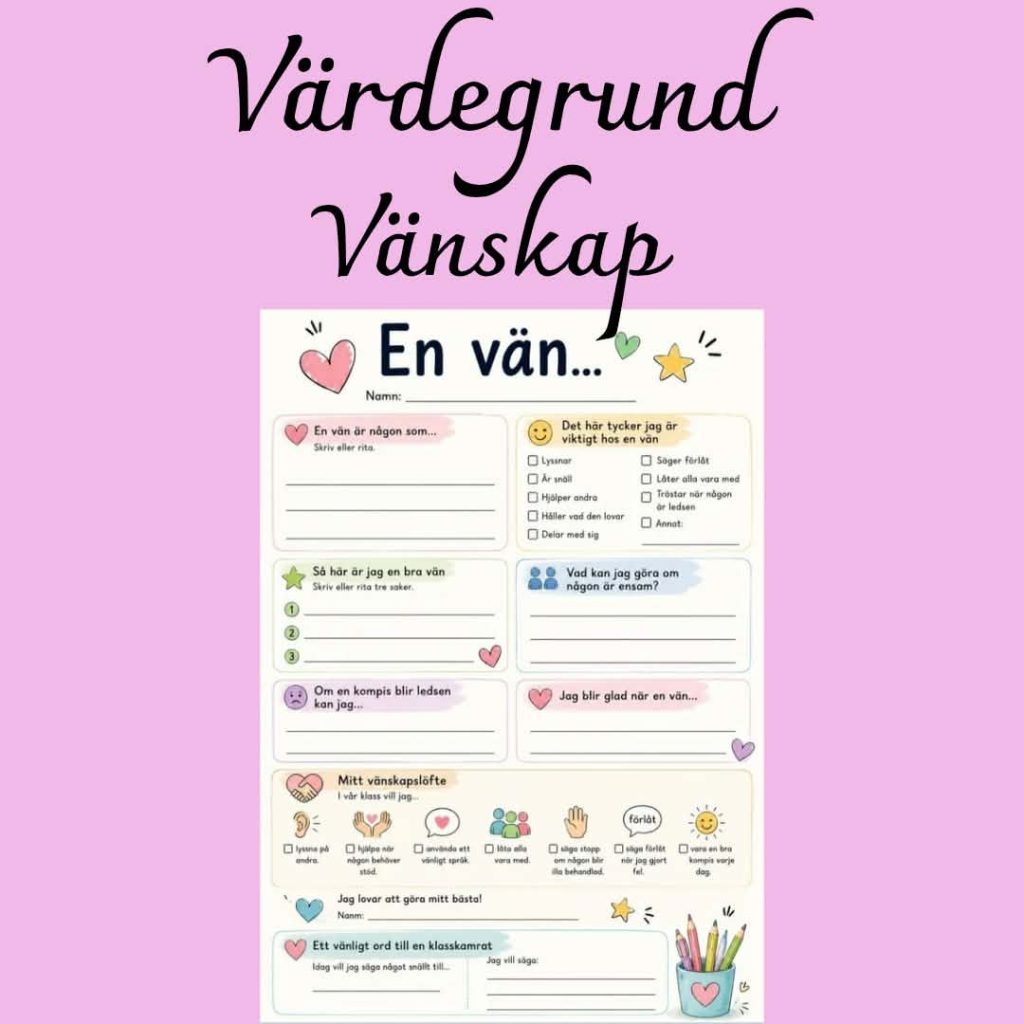 En vän… – Värdegrundsövning som stärker vänskap och gemenskap | F–6