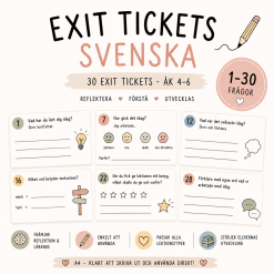 Exit tickets - Svenska