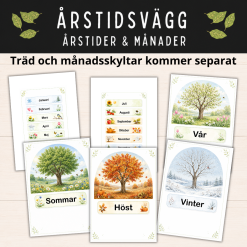 Årstidsträd och Månadsskyltar