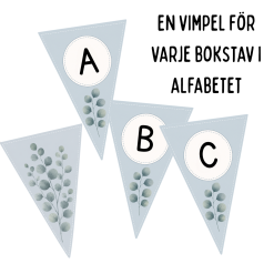 Vimplar A-Ö med eukalyptustema
