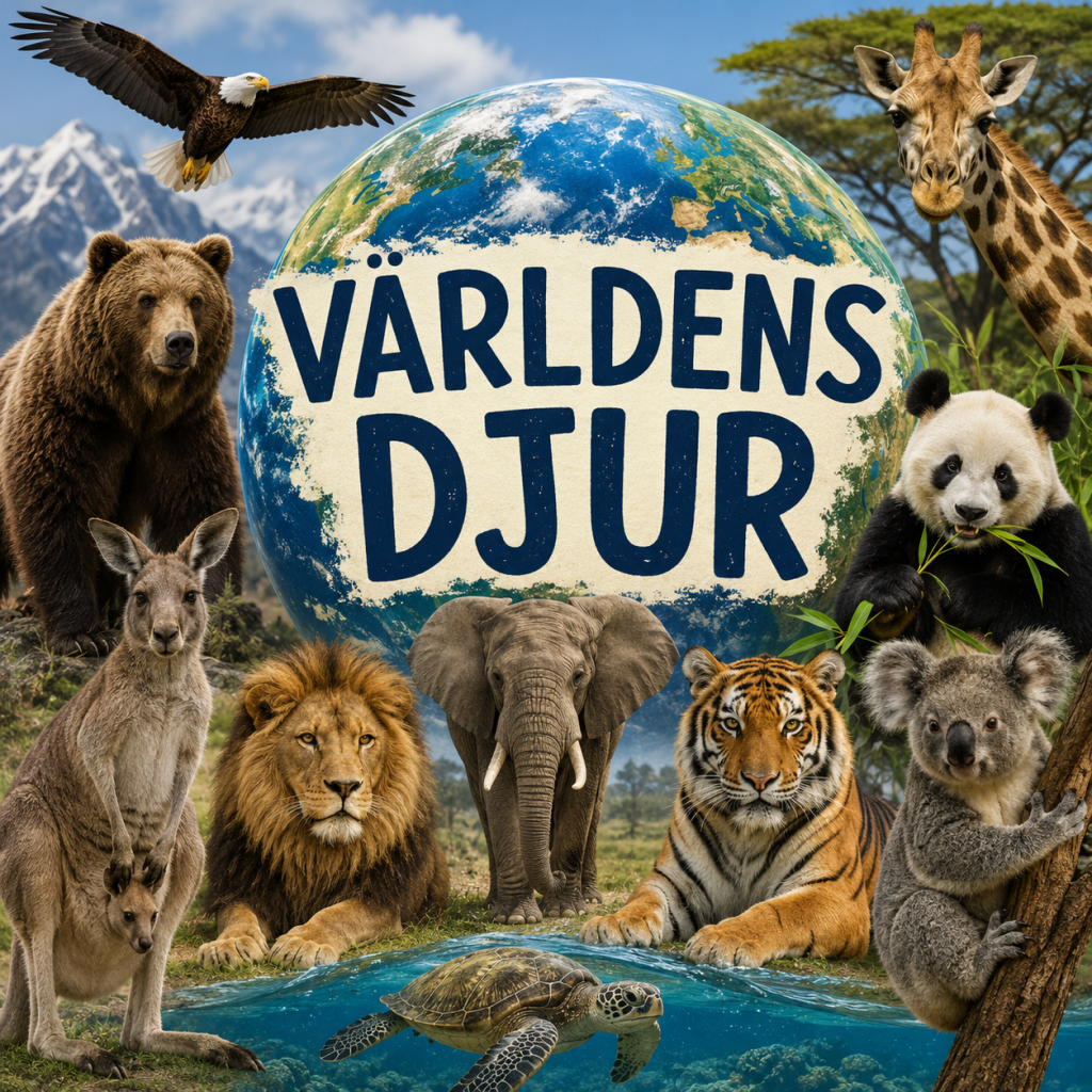 🌍 Nyhet – Världens djur! 🦁🐼🐧