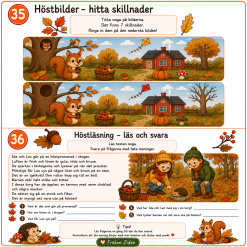 🍂 Morgonuppgifter Höst – Årskurs 3