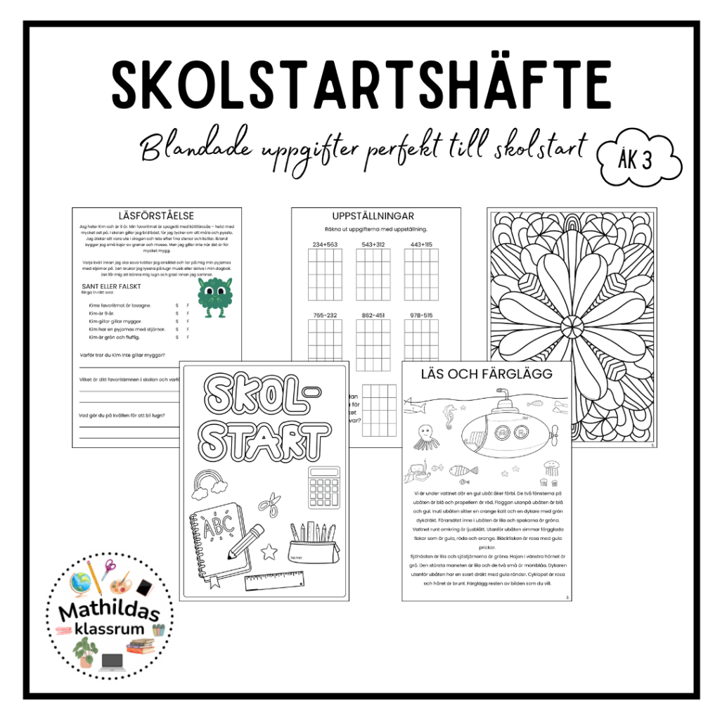 Skolstartshäfte åk 3