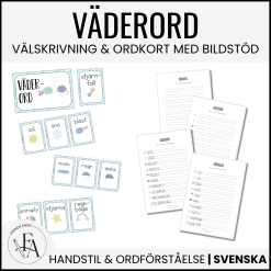 Väderord (Ordkunskap, välskrivning, memory)