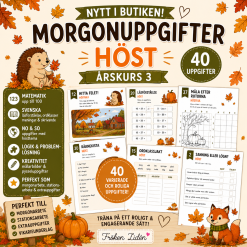🍂 Morgonuppgifter Höst – Årskurs 3