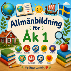Allmänbildning för Åk 1 – Stort PowerPointpaket